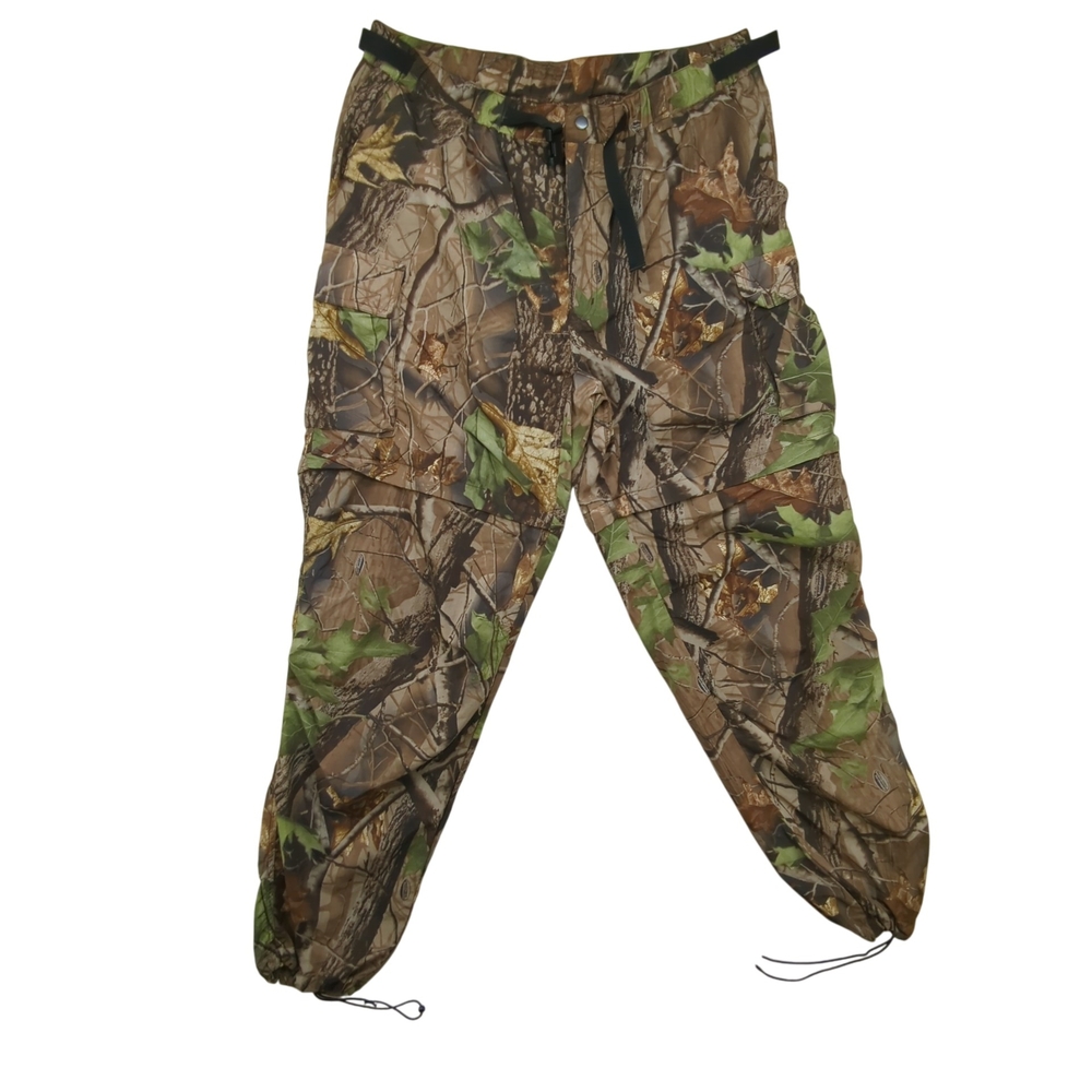Whitewater Outdoors HW6048 Mens Large Camo Hunting Nylon Cargo Pants Drawstring